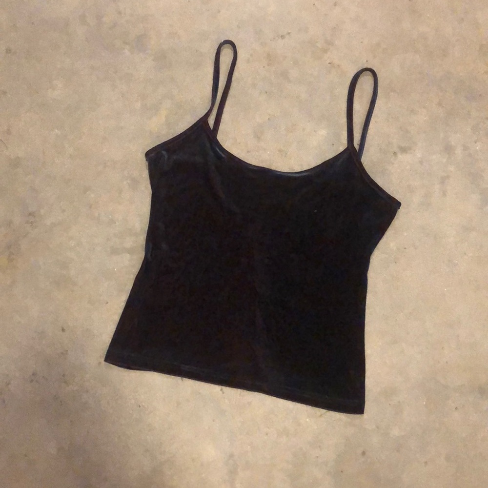 Vintage Express Velvet Dark OxBlood Tank Top, S